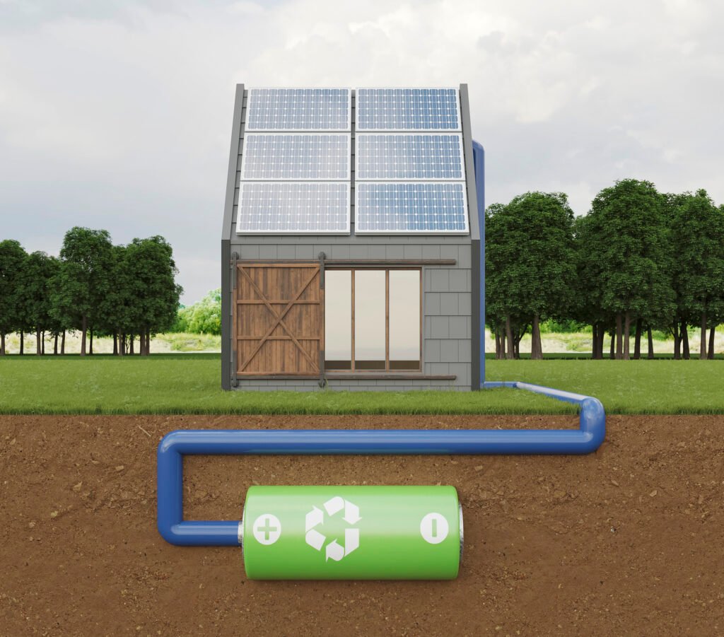 Batería de litio instalada junto al inversor de una instalación fotovoltaica