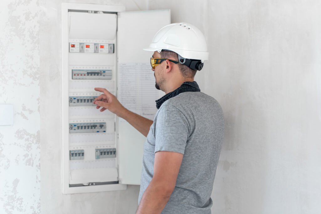 Protector contra sobretensiones instalado en el cuadro eléctrico de una vivienda